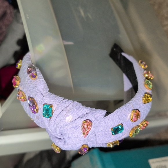 Nwt purple headband with sparkly Gems allover - Picture 5 of 5